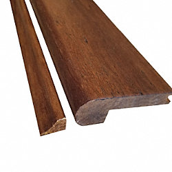 Prefinished Antique Hazel Bamboo 1/2 in thick x 3.25 in wide x 72 in Length Flush Stair Nose